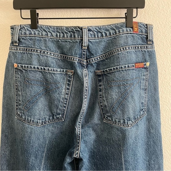 7 For All Mankind Baby Jo Crop Jean In Havana Rigid 32 - Picture 10 of 13